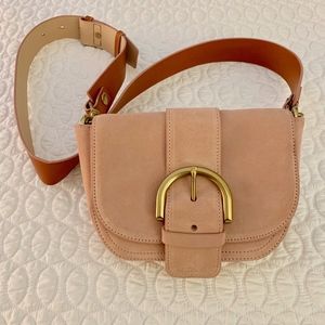 J Crew Blush Suede Crossbody